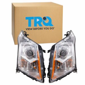 TRQ Headlight Set Fits 2010-2016 Cadillac SRX