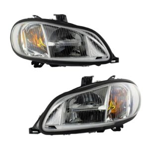 Performance Headlight Headlamp Left & Right Pair Set Compatible with 03-18 Freightliner M-2
