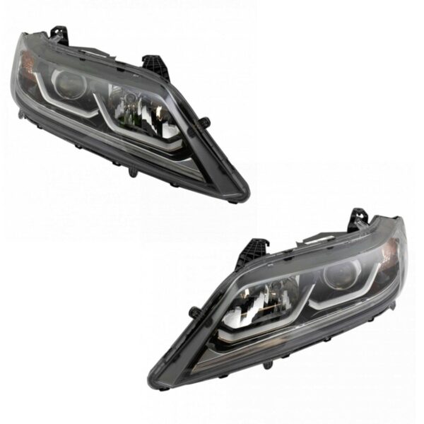 Halogen Headlight Lamp Assembly Pair LH & RH Sides for Honda Accord LX-S Coupe