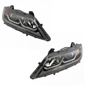 Halogen Headlight Lamp Assembly Pair LH & RH Sides for Honda Accord LX-S Coupe