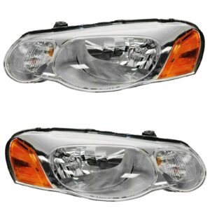 Headlights Headlamps Left & Right Pair Set for 04-06 Chrysler Sebring