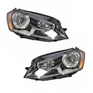 Headlight Set Compatible with 2015-2019 Volkswagen e-Golf 2015 Golf GTI