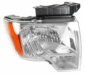 Headlight Headlamp w/ Chrome Passenger Side Right RH for 09-14 F150 Pickup Truck