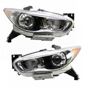 2pc Headlight Lamp Assembly Set LH & RH Sides for 13-15 Infiniti JX35 QX60
