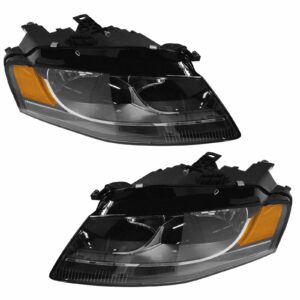 Headlight Headlamp Left & Right Pair Set of 2 for 09-12 Audi A4 S4