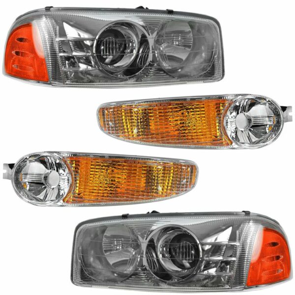 Headlight Lamp Parking Marker Corner Light LH RH 4 Piece Kit for Denali