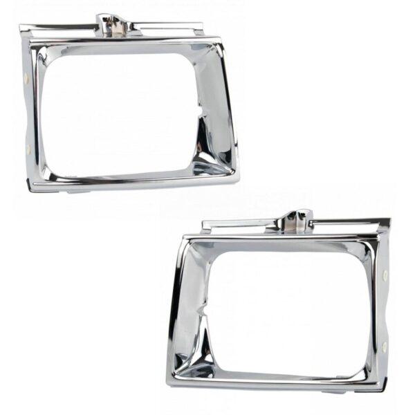 Headlight Lamp Bezel Trim Pair LH RH Sides Chrome for Toyota Pickup Truck