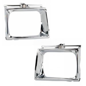 Headlight Lamp Bezel Trim Pair LH RH Sides Chrome for Toyota Pickup Truck