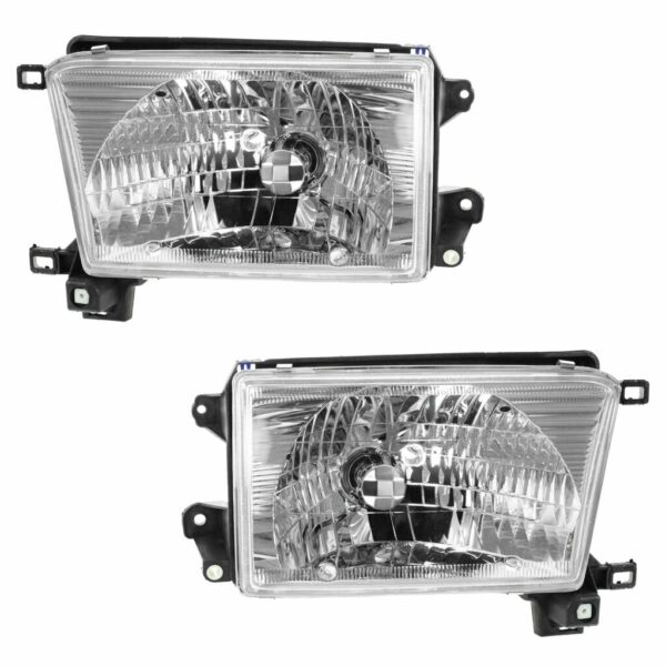 Headlights Headlamps Left & Right Pair Set for 99-02 Toyota 4Runner