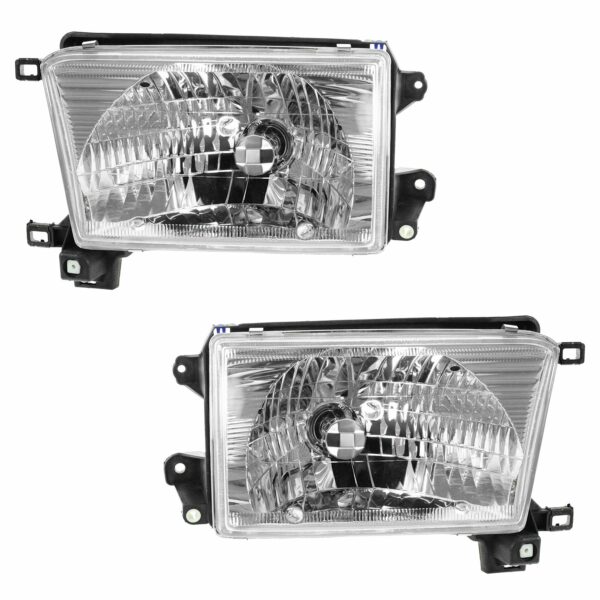 Headlights Headlamps Left & Right Pair Set for 99-02 Toyota 4Runner