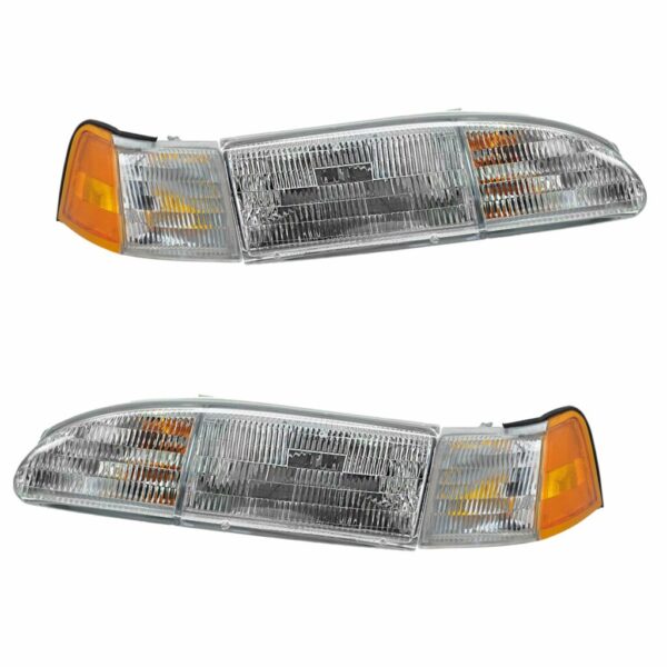 Headlight Headlamp Corner Light Lamp Kit Set of 4 for 94-95 Ford Thunderbird