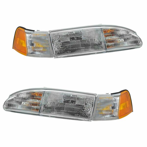 Headlight Headlamp Corner Light Lamp Kit Set of 4 for 94-95 Ford Thunderbird
