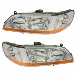 Headlights Headlamps Left & Right Pair Set for 98-00 Honda Accord