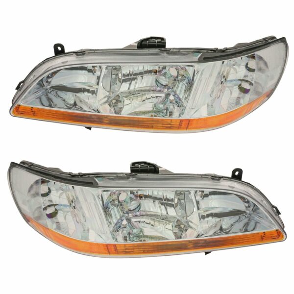 Headlights Headlamps Left & Right Pair Set for 98-00 Honda Accord