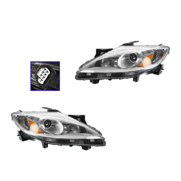 Halogen Headlight Pair Set for 10-12 Mazda CX9 CX-9 NEW
