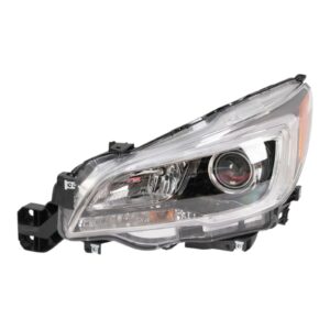 Left Headlight Assembly Halogen Compatible with 2015-2017 Subaru Outback Driver Side