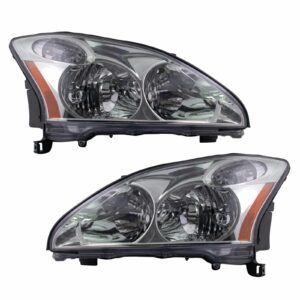 Front Halogen Headlights Headlamps Lights Lamps Pair Set for Lexus RX350 RX330