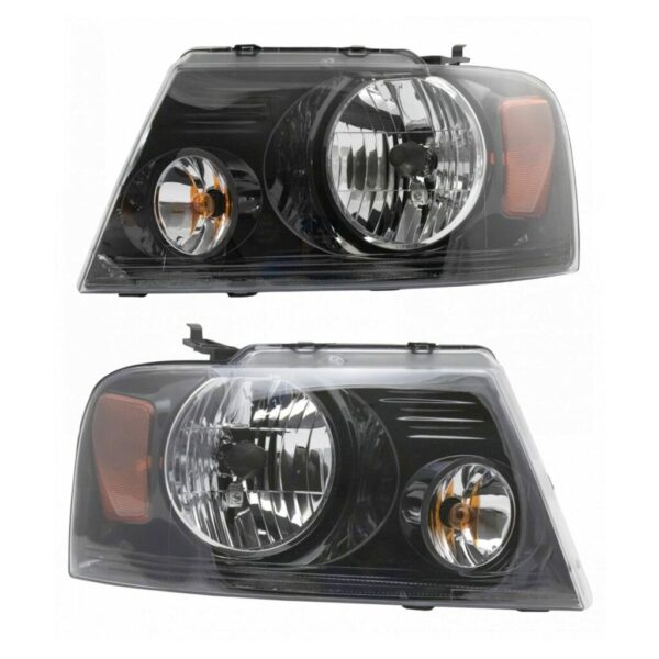 Headlight Left & Right Pair Set for 06-08 Ford F150 Harley Davidson Pickup Truck