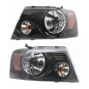 Headlight Left & Right Pair Set for 06-08 Ford F150 Harley Davidson Pickup Truck