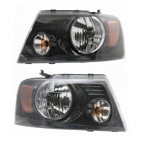 Headlight Left & Right Pair Set for 06-08 Ford F150 Harley Davidson Pickup Truck