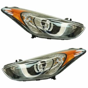 Halogen Projector Headlight Lamp Assembly LH RH Set of 2 Pair for Elantra GT