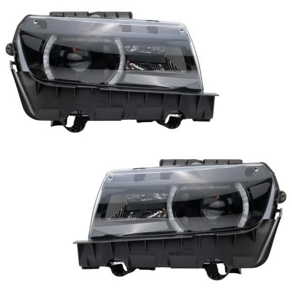 2pc HID Headlight Assembly Kit LH & RH Sides for 14-15 Chevrolet Camaro LT SS