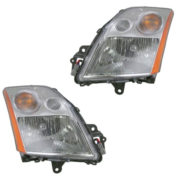 Headlights Headlamps Pair Set For 07-09 Nissan Sentra 2.0L