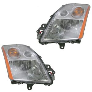 Headlights Headlamps Pair Set For 07-09 Nissan Sentra 2.0L