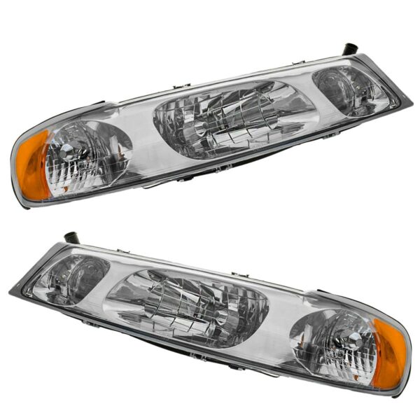 Headlights Headlamps Left & Right Pair Set for 98-02 Lincoln Town Car