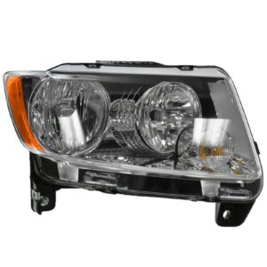 Halogen Headlight Lamp Right Hand Passenger Side RH for 11-13 Jeep Compass