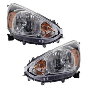 Headlight Set Fits 2014-2020 Mitsubishi Mirage