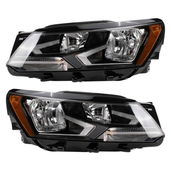 Headlight Set Fits 2016-2018 Volkswagen Passat