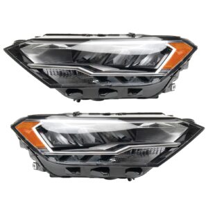 Headlight Set Compatible with 2019-2021 Volkswagen Jetta