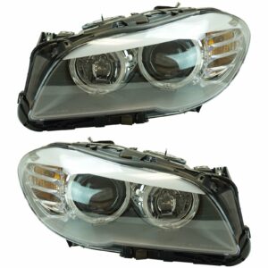 Halogen Headlight Lamp Assembly LH RH Set Pair Compatible With BMW 528 535i