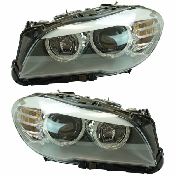 Halogen Headlight Lamp Assembly LH RH Set Pair Compatible With BMW 528 535i
