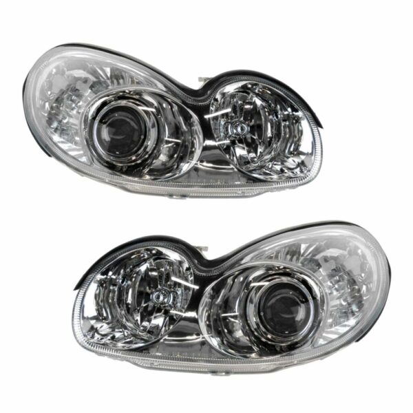 Headlights Headlamps Left & Right Pair Set for 02-05 Hyundai Sonata