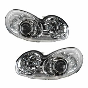 Headlights Headlamps Left & Right Pair Set for 02-05 Hyundai Sonata