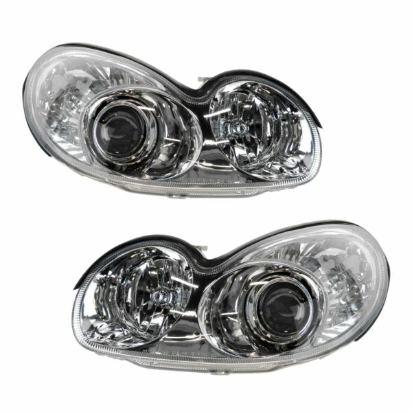 Headlights Headlamps Left & Right Pair Set for 02-05 Hyundai Sonata