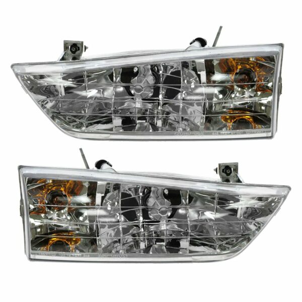 Headlights Headlamps Left & Right Pair Set for 1998 Ford Windstar
