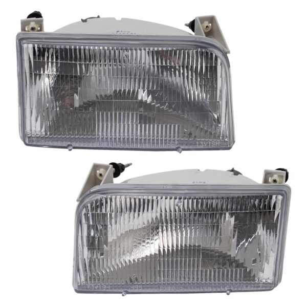 Headlight Set Compatible with 1992-1996 Ford Bronco 1992-1997 F-150
