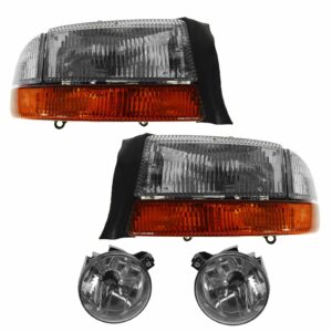 Headlight Fog Driving Light Lamp Kit Set of 4 for Dodge Dakota Durango Truck