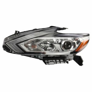 Halogen Headlight Headlamp Black Bezel Driver Side LH LF Compatible with Nissan Altima
