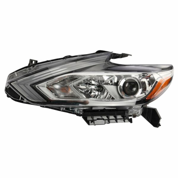 Halogen Headlight Headlamp Black Bezel Driver Side LH LF Compatible with Nissan Altima