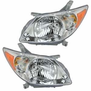 Front Headlamps Headlights Lights LH Left & Right Pair Set for 05-08 Vibe