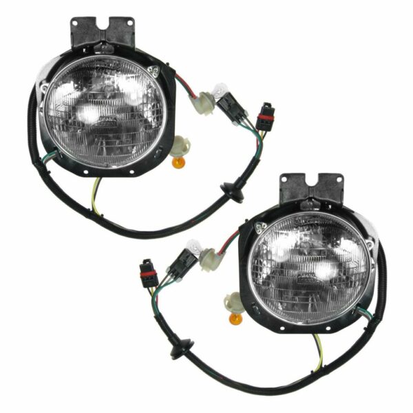 Outer Outside Headlights Headlamps Pair Set for Freightliner Century
