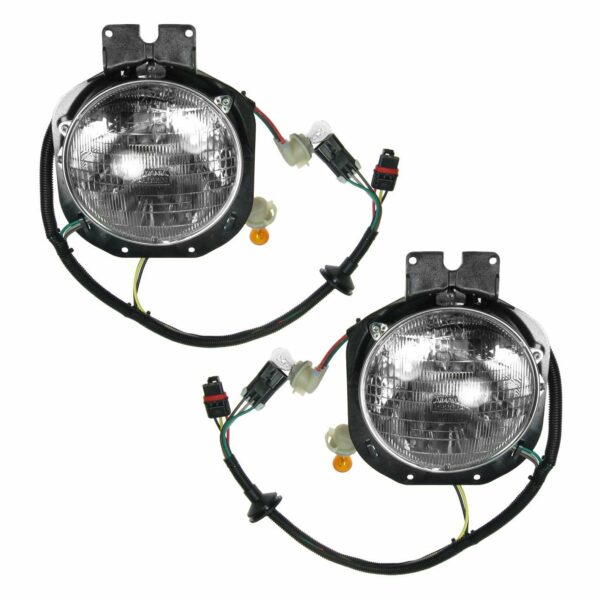 Outer Outside Headlights Headlamps Pair Set for Freightliner Century