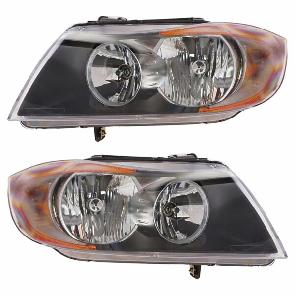 Headlamp Headlight Left & Right Pair Set of 2 for 325i 325Xi 328i 330i 335i M3