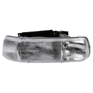 Right Headlight Compatible with 99-02 Chevrolet Silverado 00-06 Suburban Tahoe