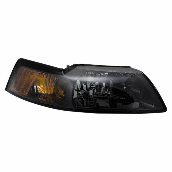 Headlight Headlamp w/ Smoked Bezel Passenger Side RH Compatible with 99-04 Ford Mustang
