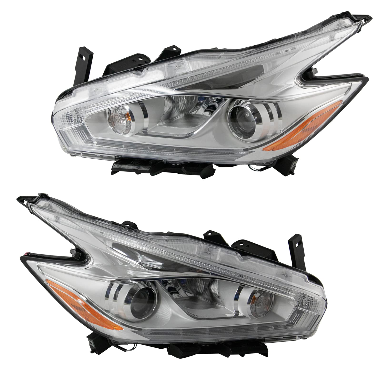 Halogen Headlight Lamp Assembly LH RH Kit Pair for 2017 Nissan Murano New